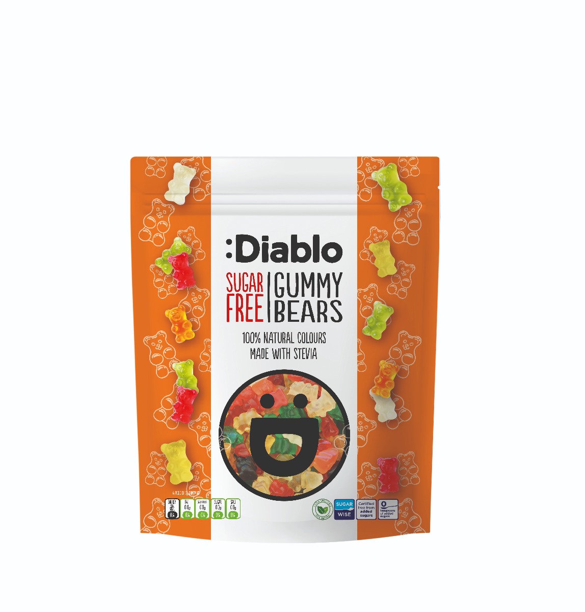 Sugar Free Gummy Bears with Stevia 75g x 16