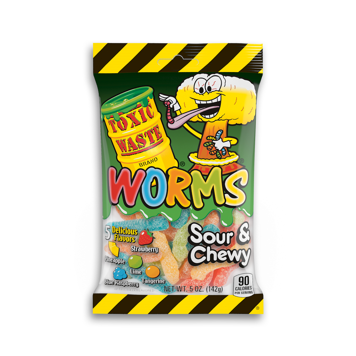 Toxic Waste Sour Gummy Worms 143g x 12