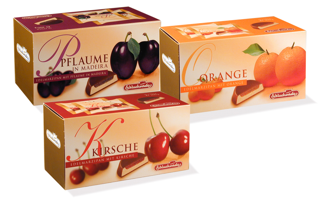 Mixed Case of Marzipan & Fruit 300g x 20 - contains: