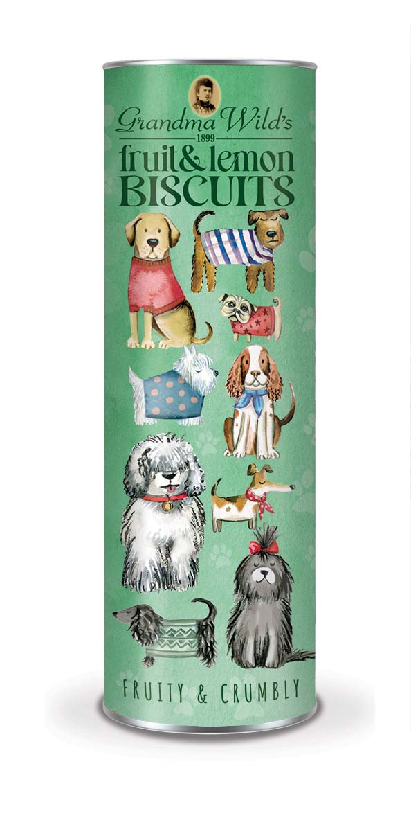 Dogs in Jumpers Giant Tube Fruit & Lemon Biscuit 200g x 9