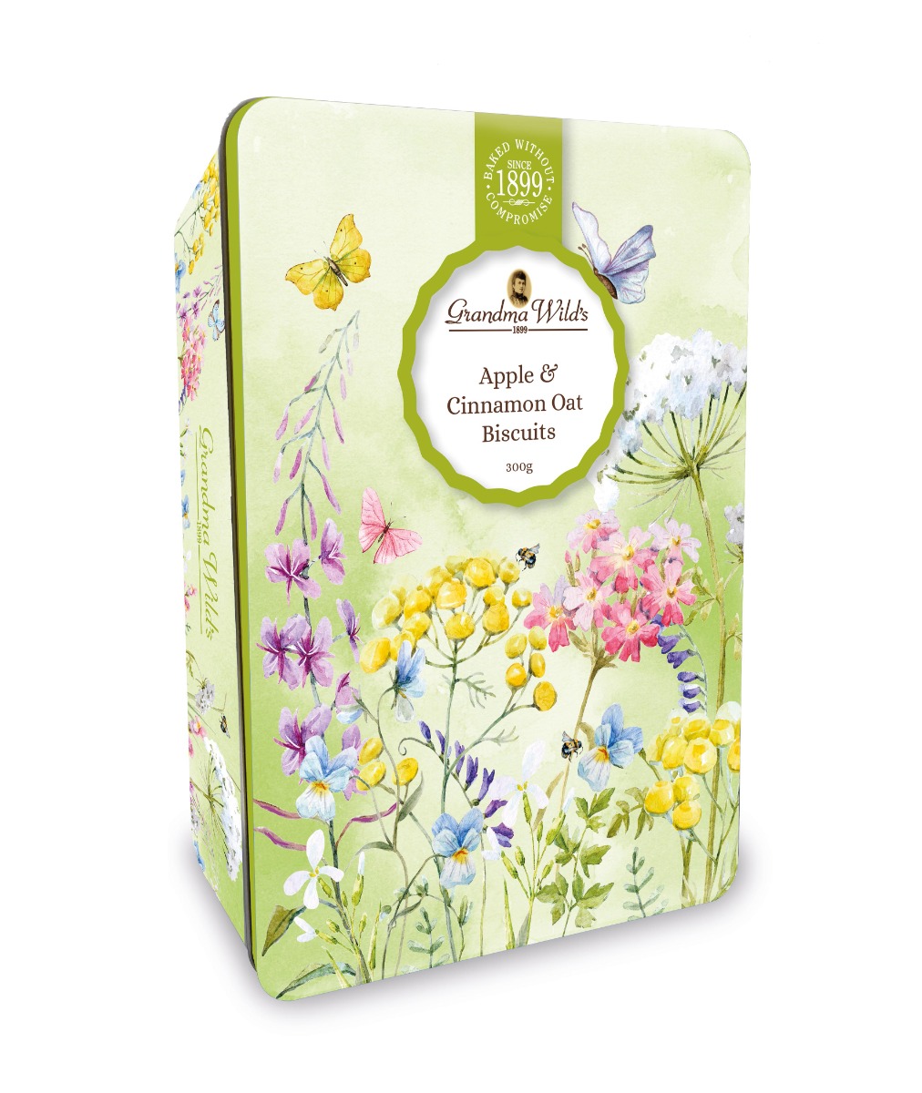 Wildflower Meadow Apple Oat & Cinnamon  Biscuit  Tin 6 x 300g