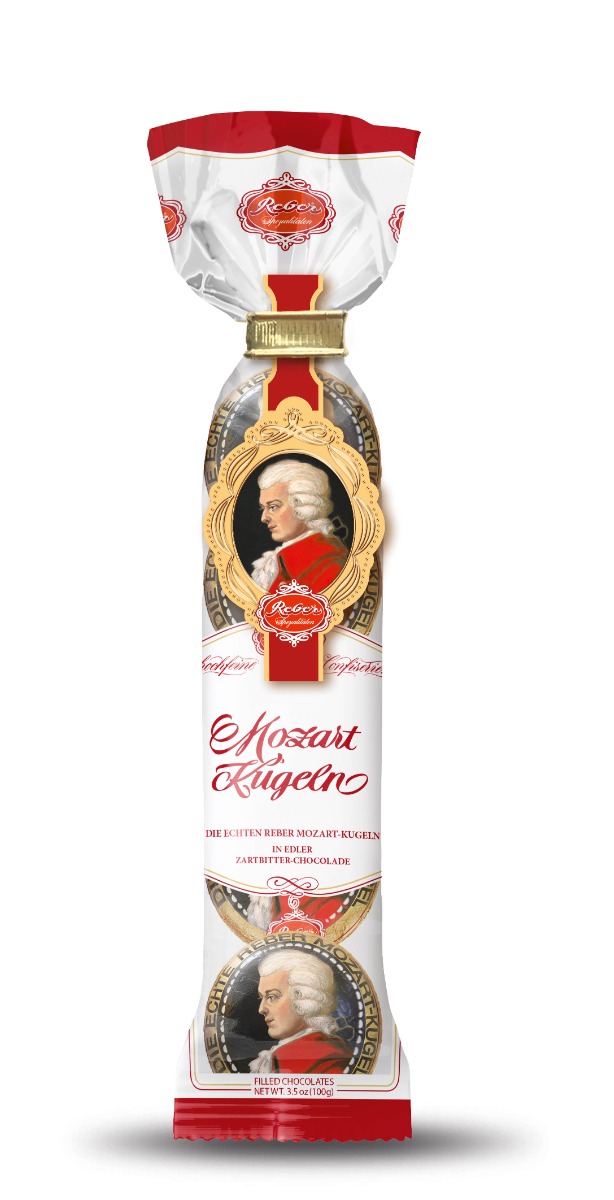 Mozart Kugel 5 piece bag in Display 100g x 15