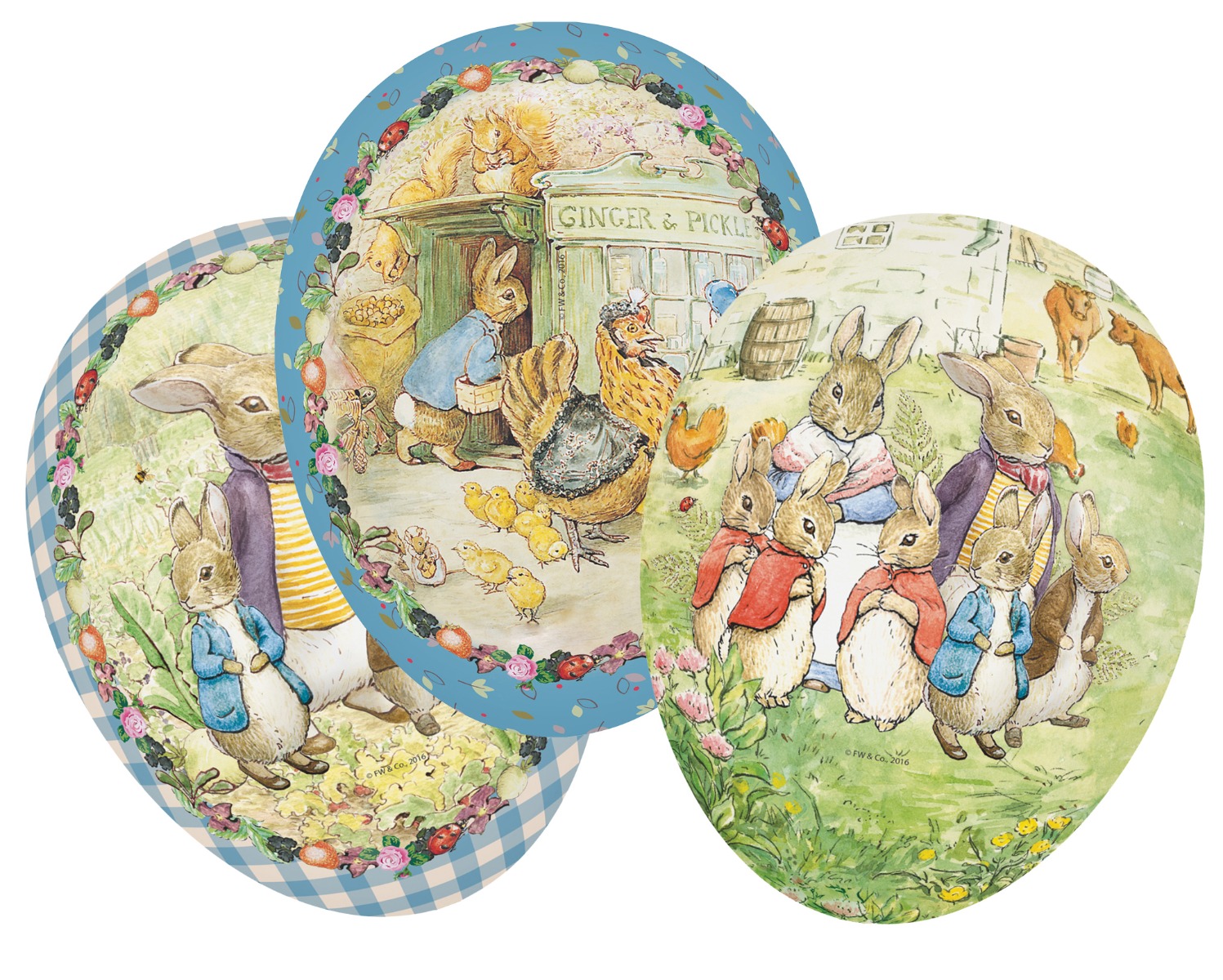 Beatrix Potter Cardboard Easter Eggs 18cm x 6