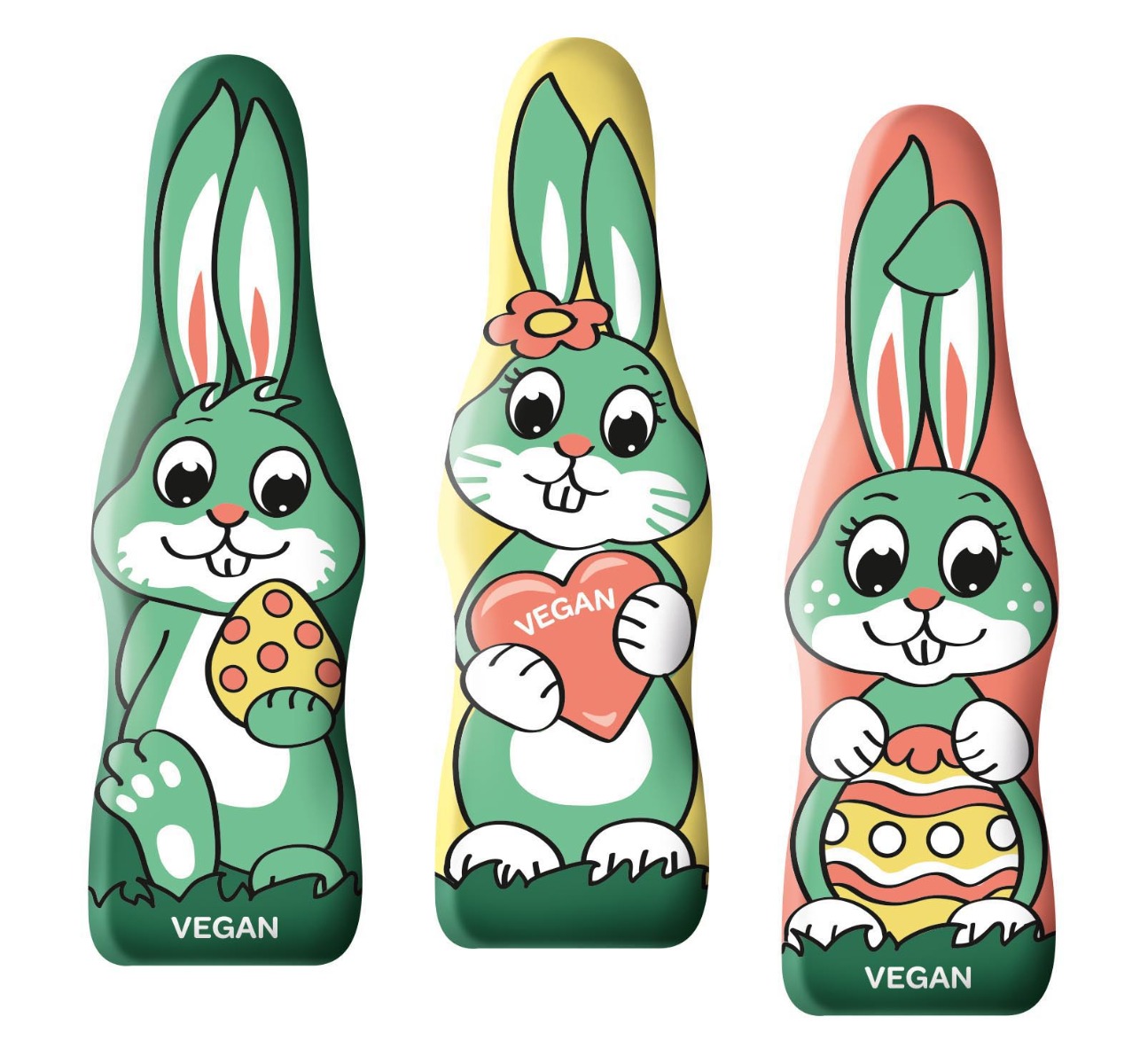 Large Foiled Vegan Bunny Assortment 12.5g x 80