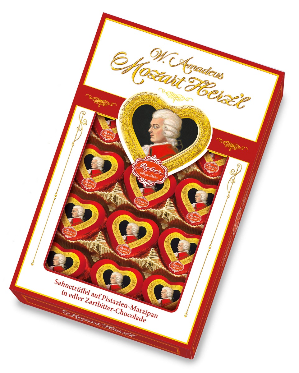 Mozart Heart 15 pc Box 150g x 12