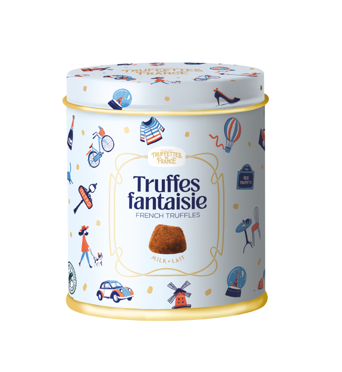 French Truffles Gift Tin - Cocoa 250g x 18