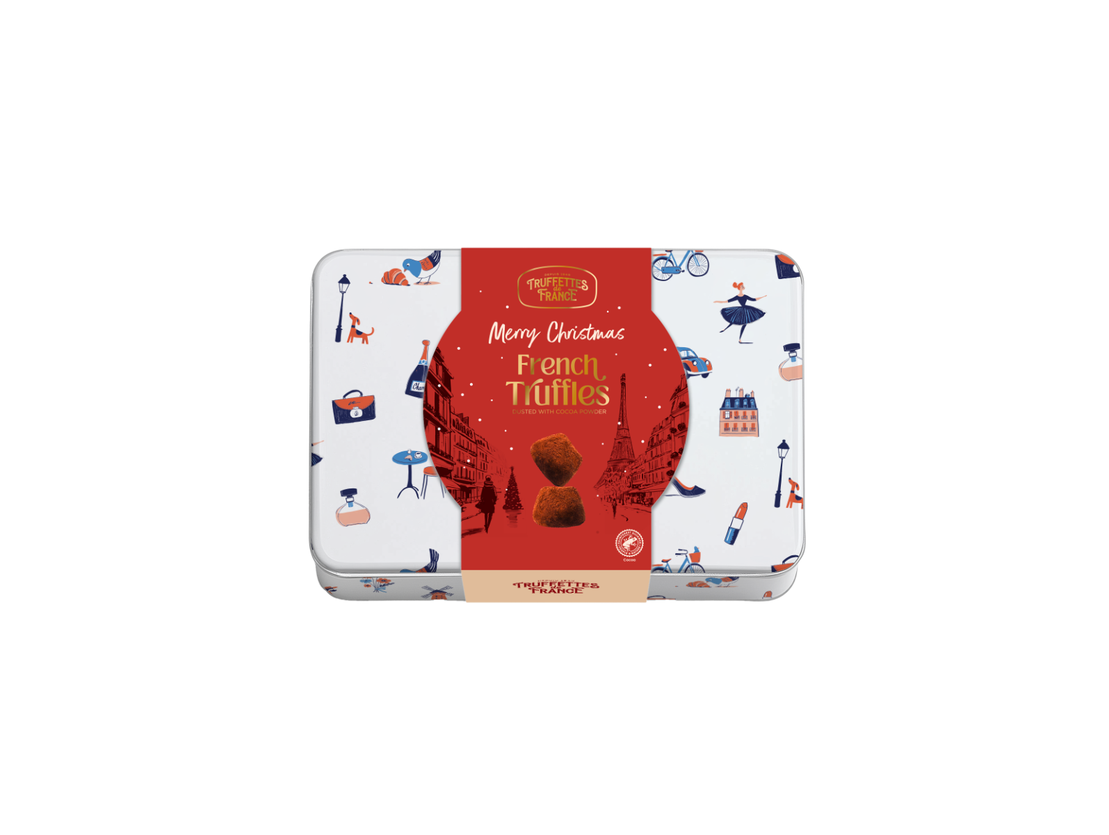 Gift Tin of Festive French Truffles 500g x 12
