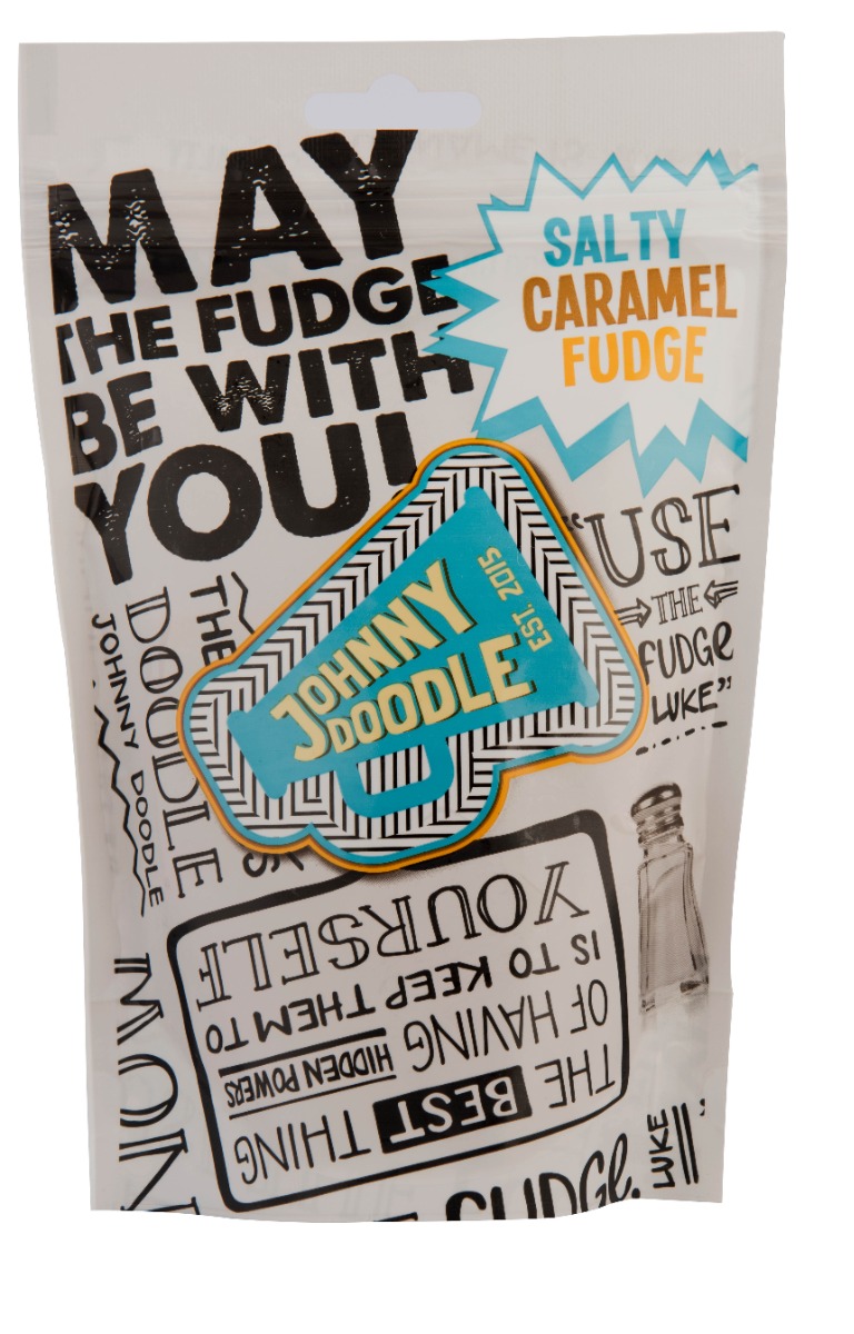 Johnny Doodle Salty Fudge 200g x 10 DATED 30.11.2025