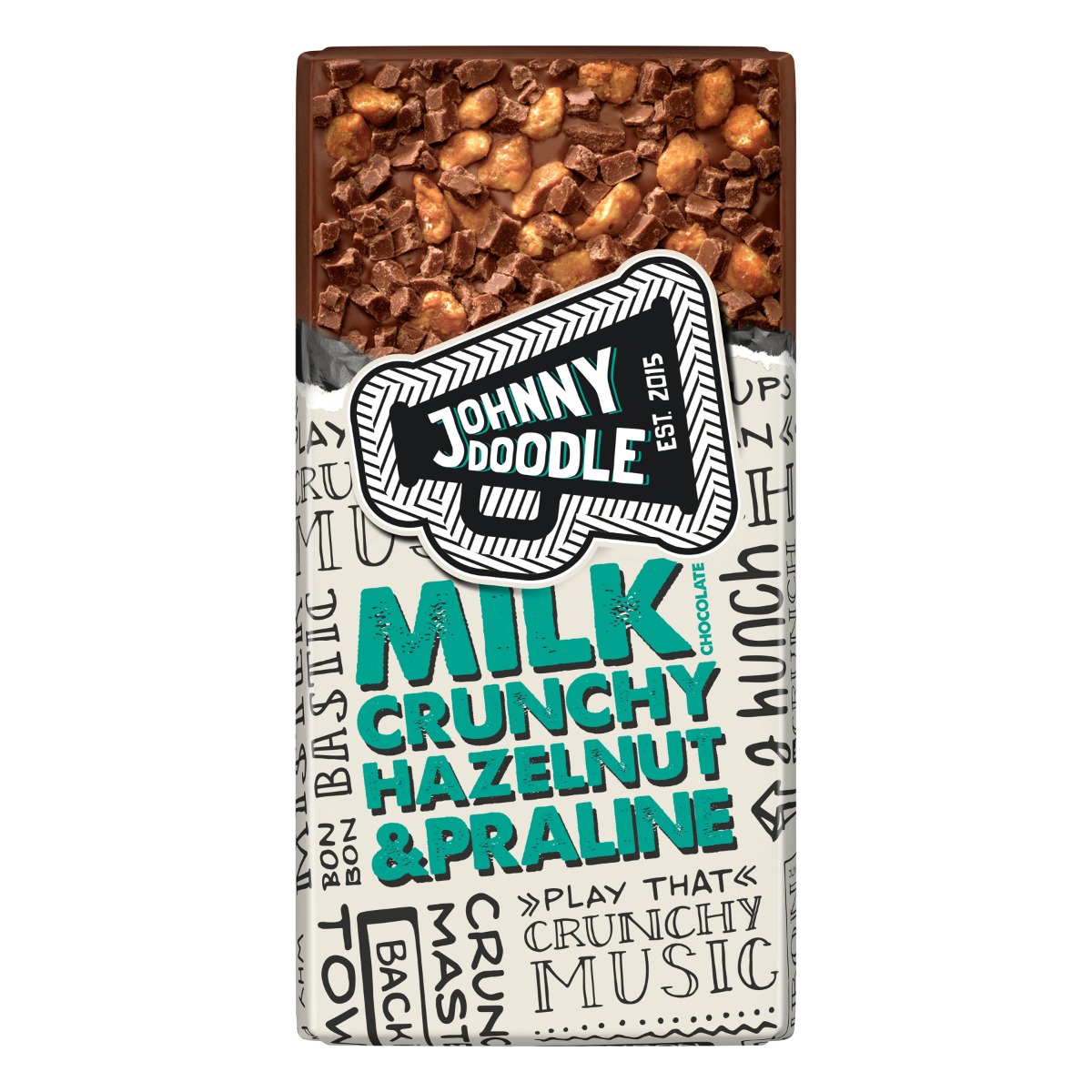 Johnny Doodle Milk Crunchy Hazelnut & Praline 150g x 10
