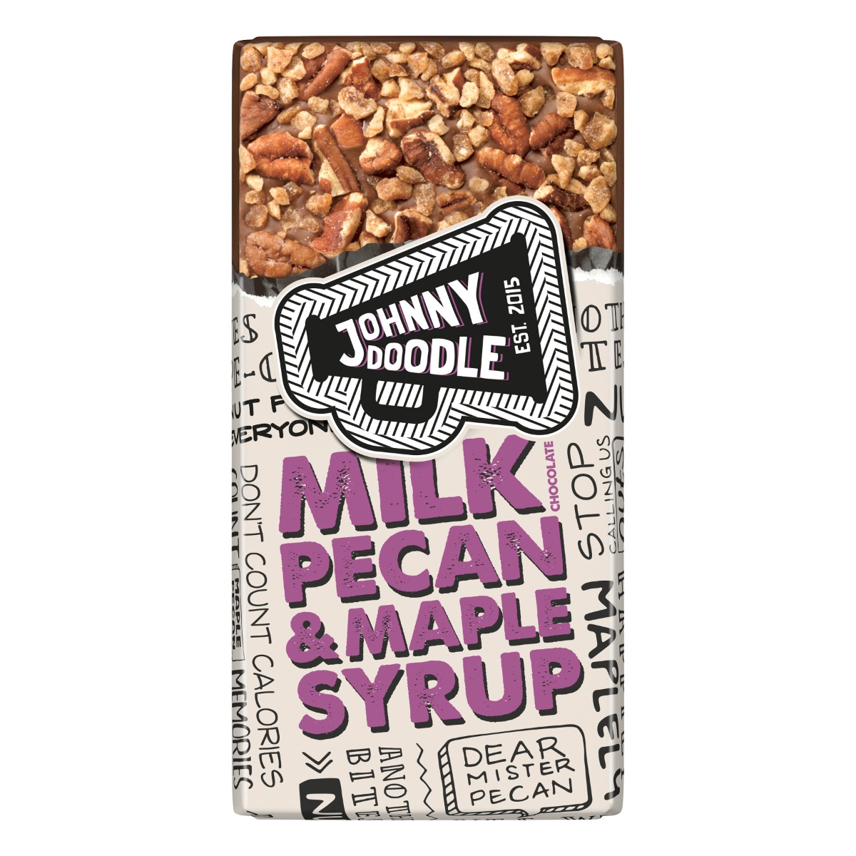 Johnny Doodle Milk Pecan & Maple Syrup 150g x 10