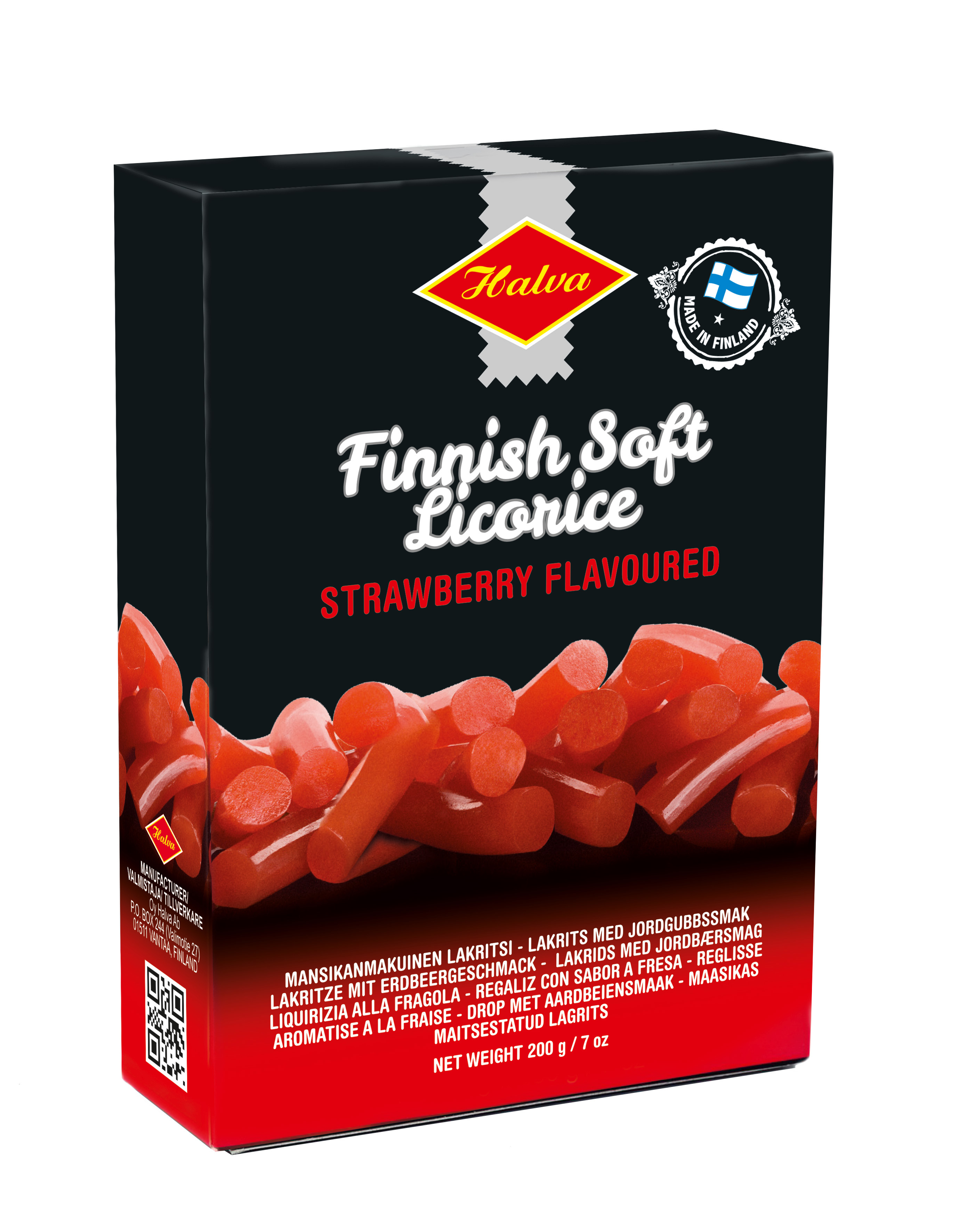 Finnish Strawberry Licorice Box 200g x 16