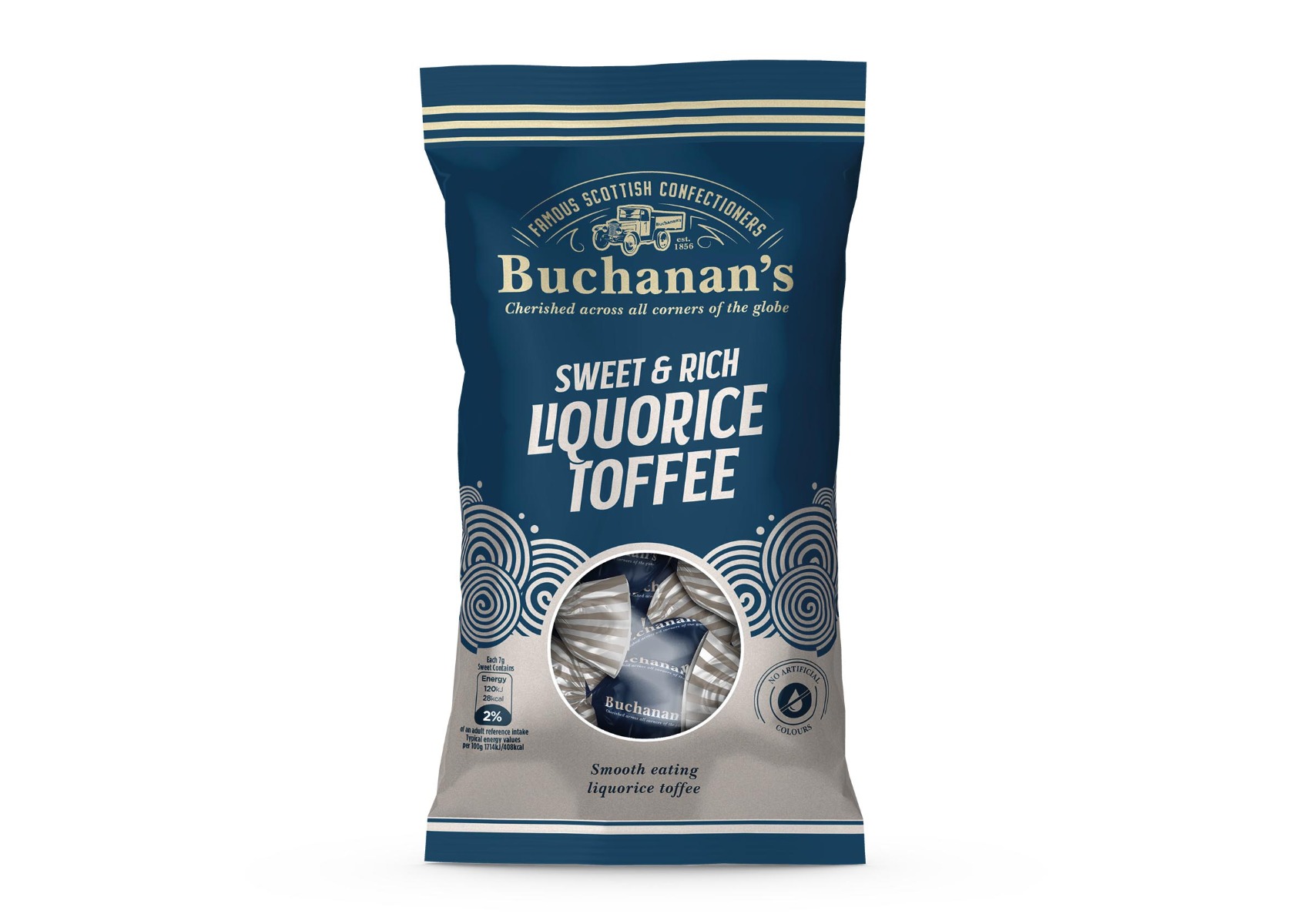 Buchanan's Liquorice Toffees 120g x 12