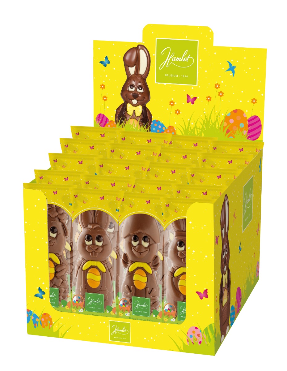 Decorated Easter Figures 170mm Flow Pack (Chick, Bunny x 2, Lamb) 100g x 20