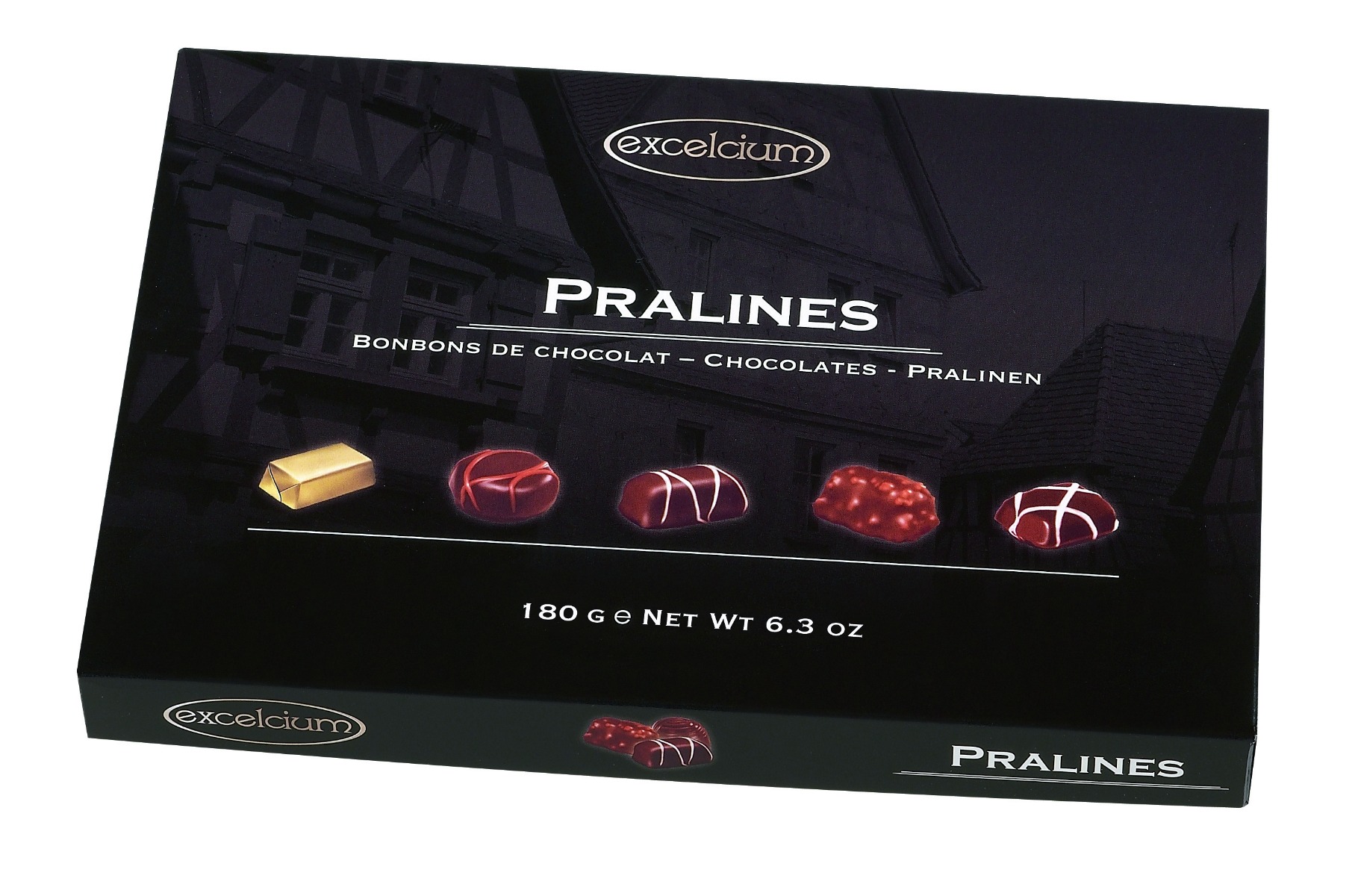 Chocolate Assortment 'Excelcium' Black Box 180g x 8
