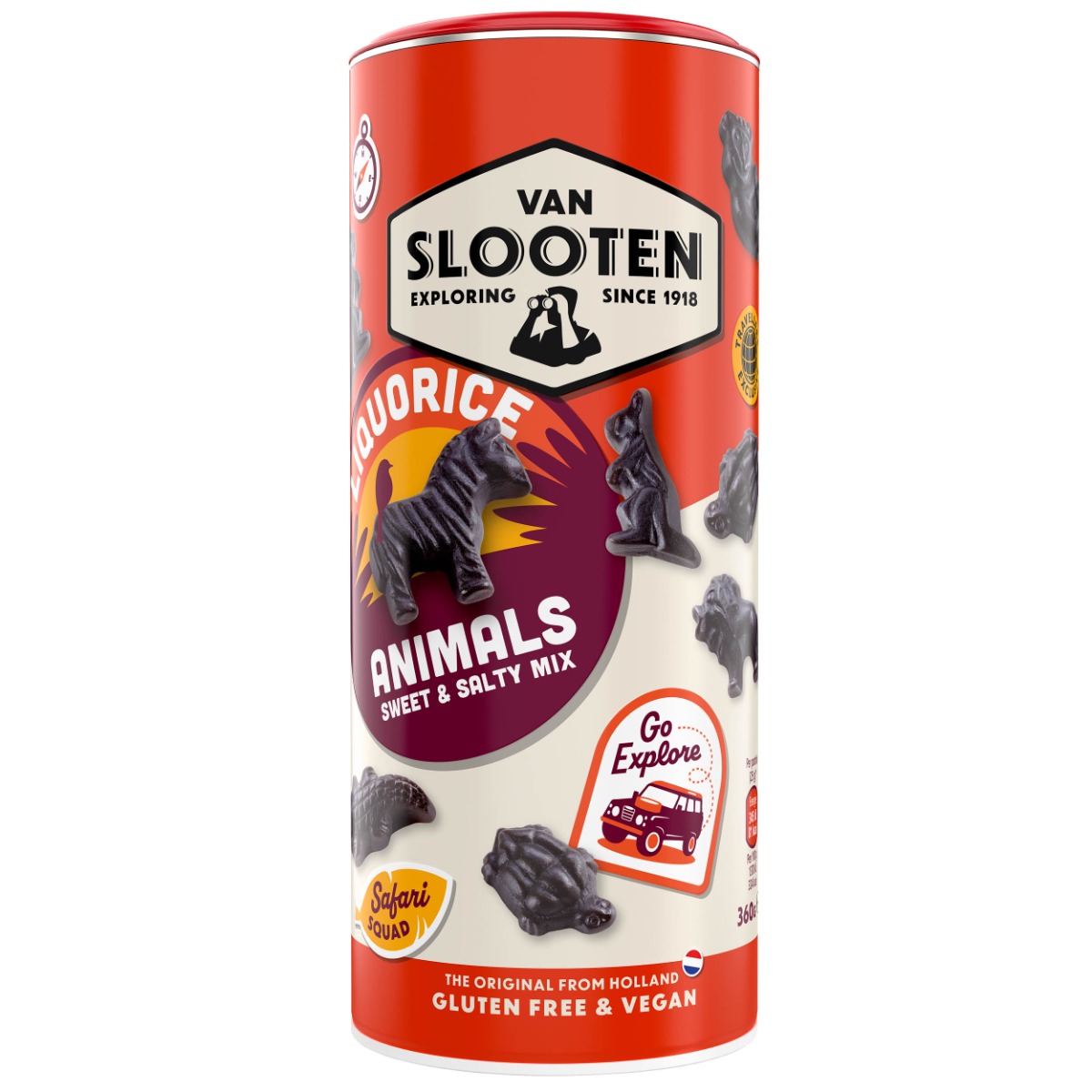 Van Slooten Liquorice Animals Sweet & Salty Mix 360g x 19 DATED 19.12.2025