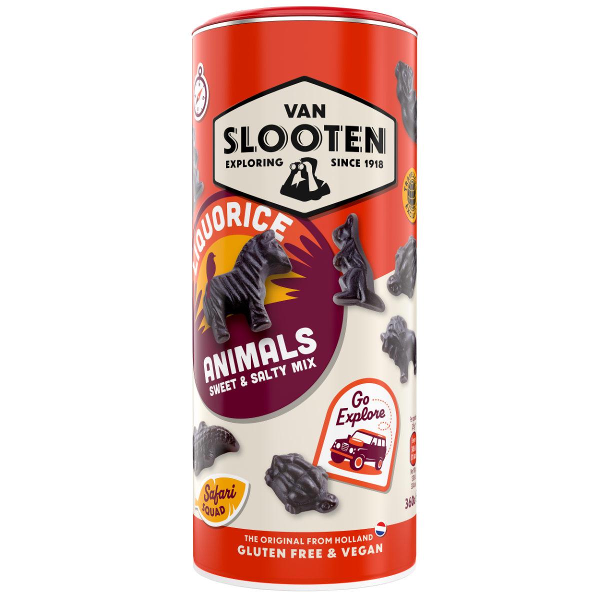 Van Slooten Liquorice Animals Sweet & Salty Mix 360g x 19