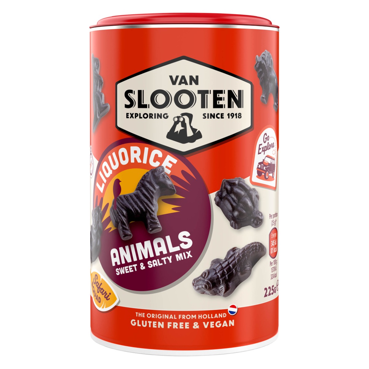 Van Slooten Liquorice Animals 225g x 12 DATED 20.12.2025
