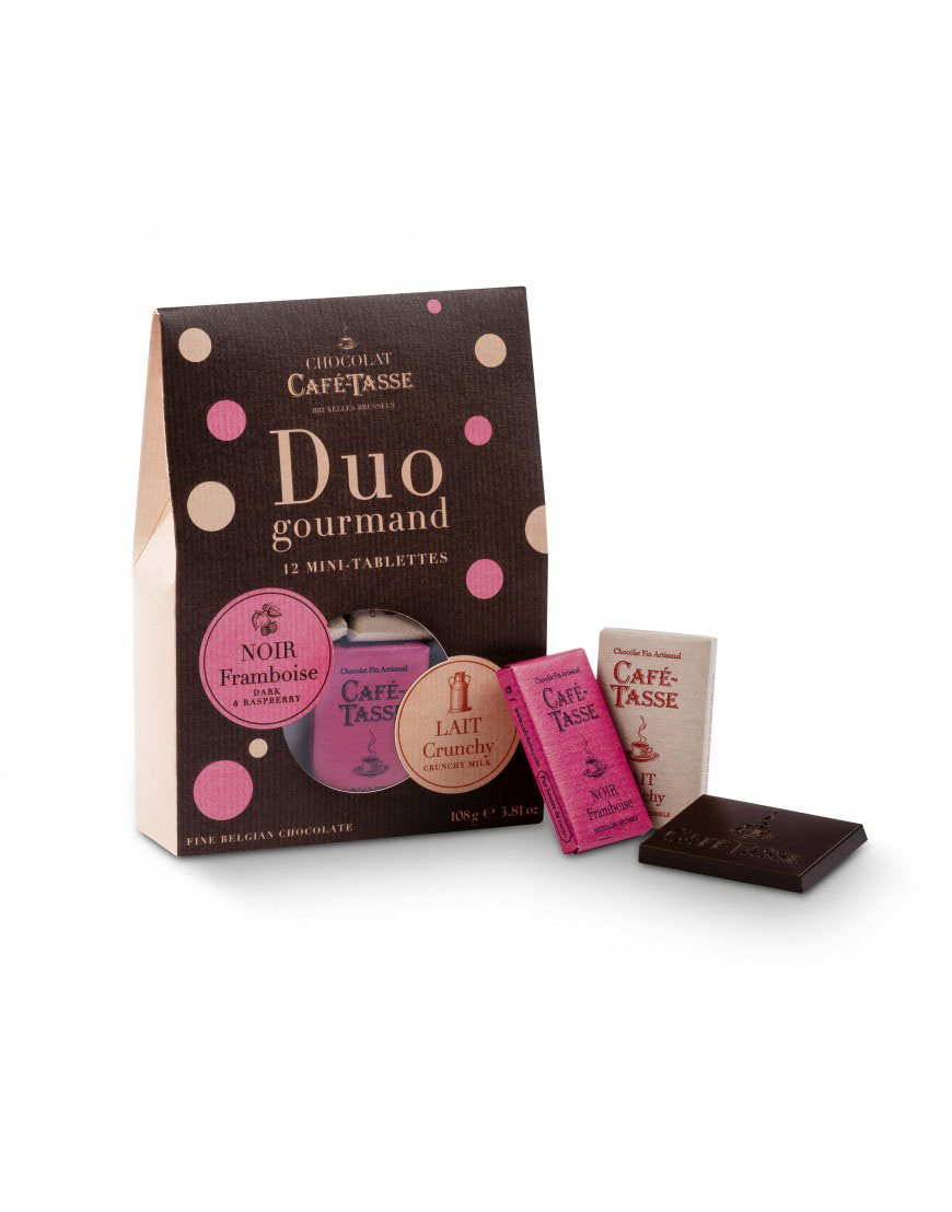 Dark Raspberry& Milk Crunchy 12 Mini Tablets 108g x 12