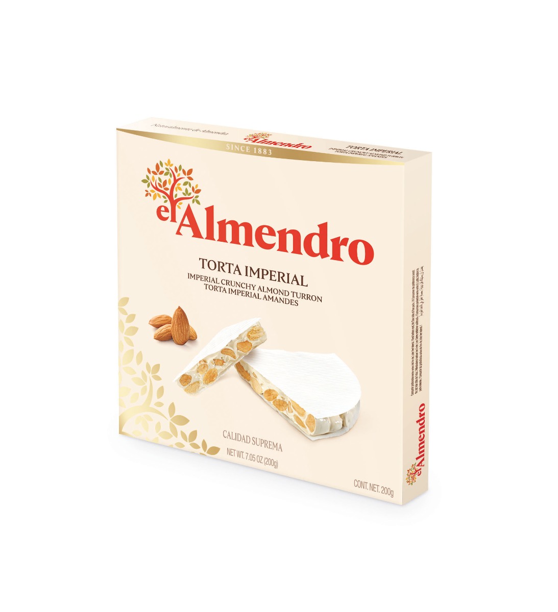 Crunchy Almond Turron Round 200g x 12