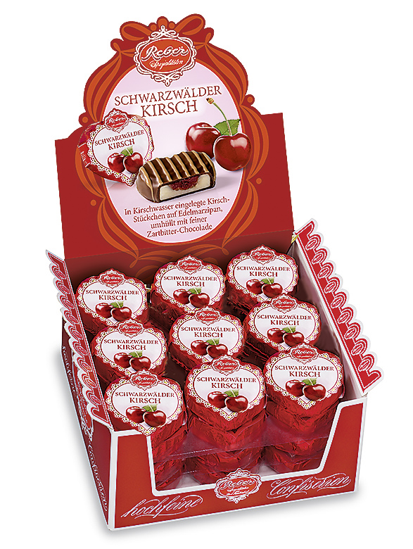 Black Forest Cherry Heart (Cherries in Cherry Brandy & Marzipan) 31g x 36