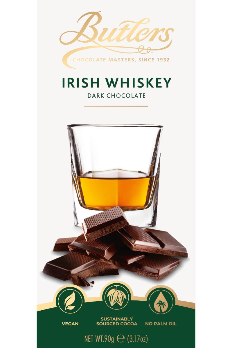 Dark Chocolate Irish Whiskey Bar 90g x 18