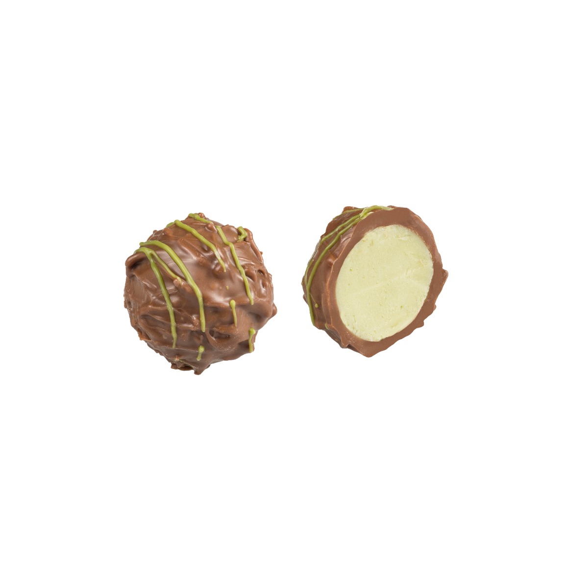 Milk Chocolate Pistachio Truffle 1.8kg x 1 (13g per pc 138 pcs)