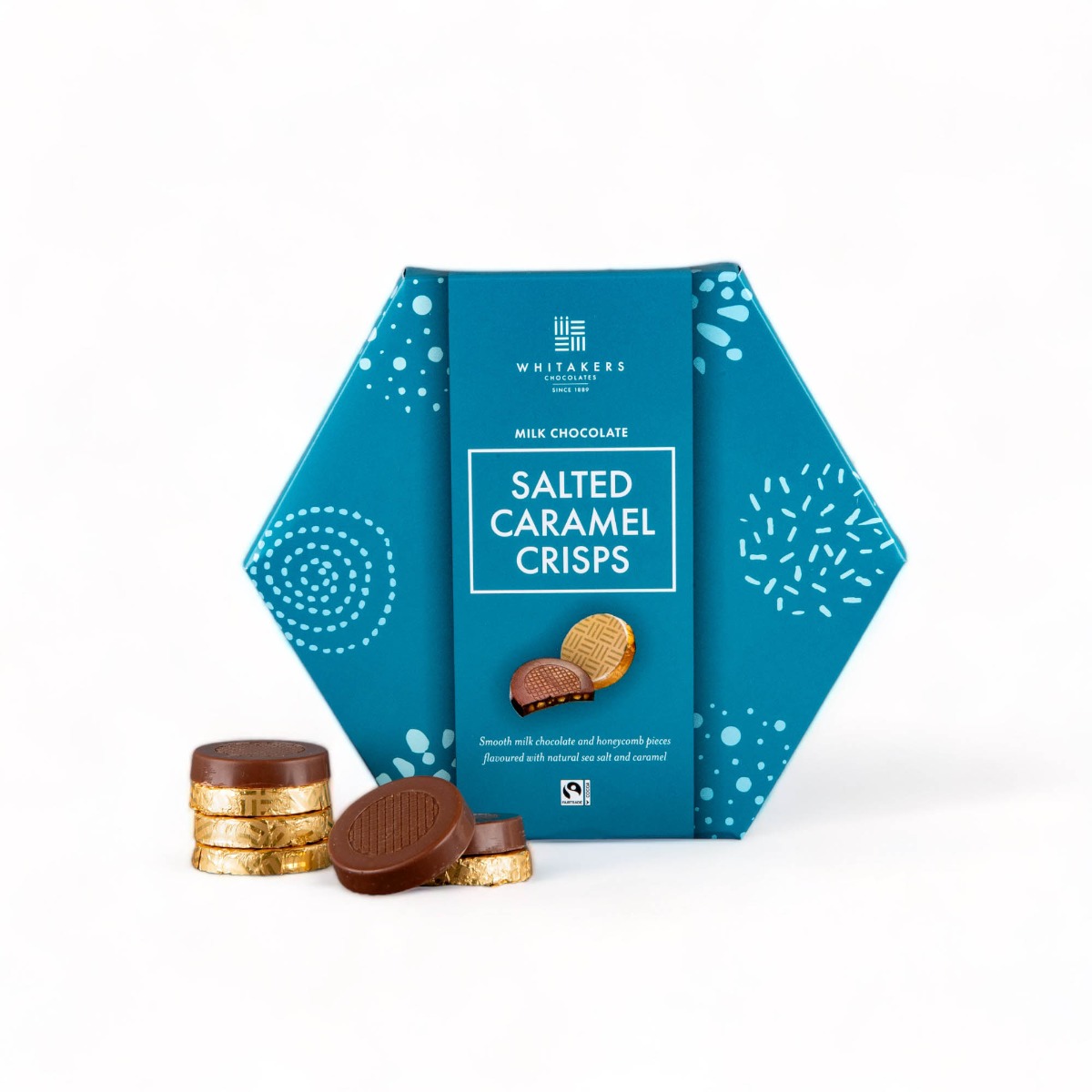 Milk Salted Caramel Honeycomb Crisps 165g x 8