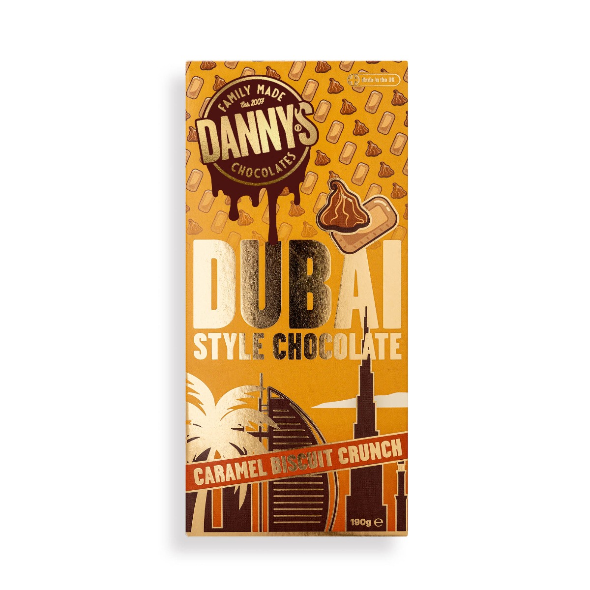 Caramel Biscuit Crunch Dubai Bar 190g x 10