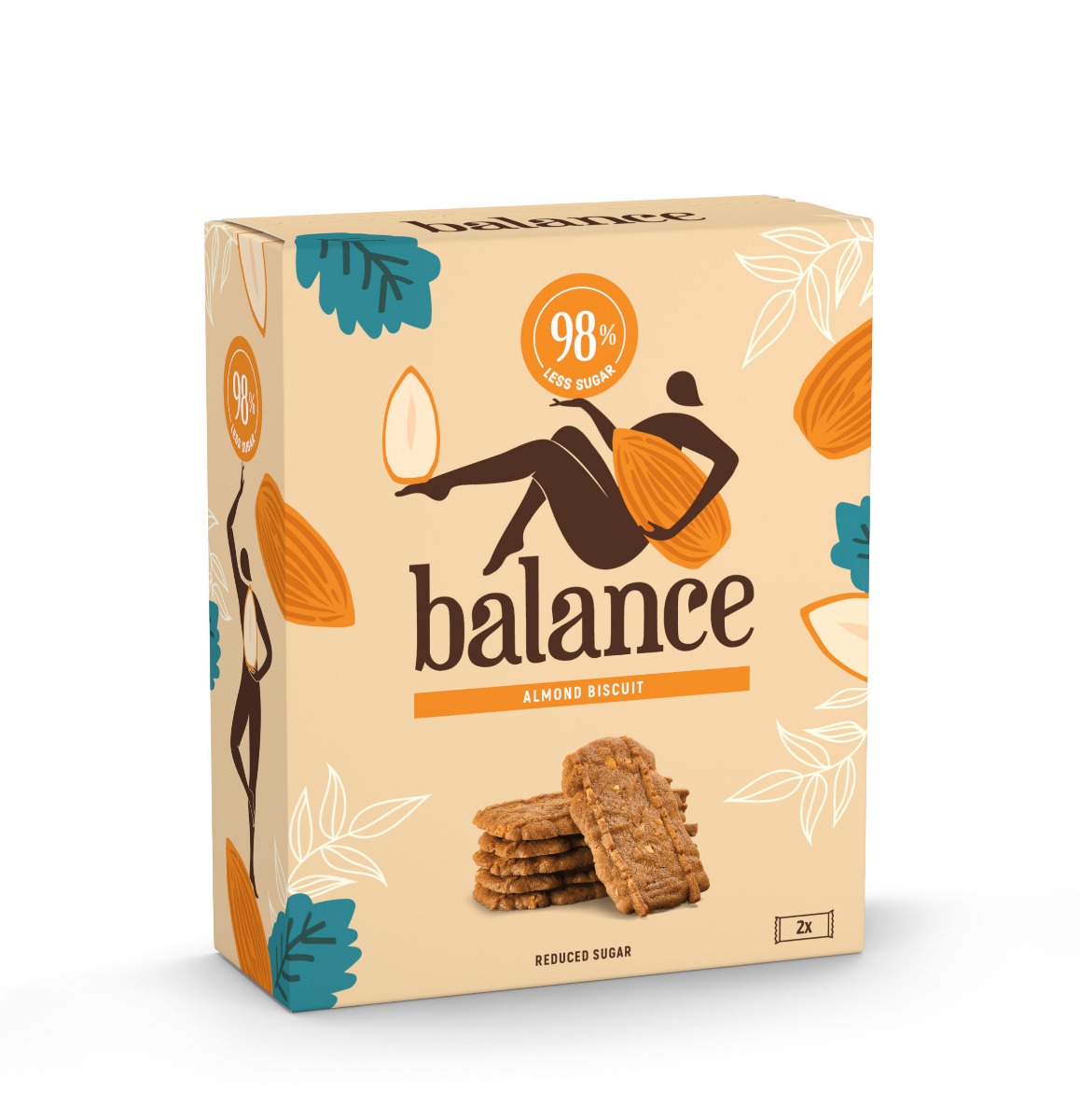 Balance Sugar Free Almond Biscuits 110g x 12 Zero VAT DATED 21.11.2025