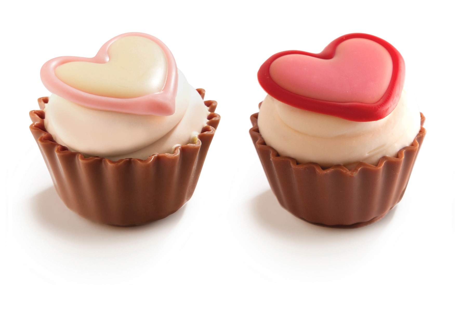Valentine Cupcakes - Almond Praline & White Cream  1.29kg (22,5g +/- 57pc)