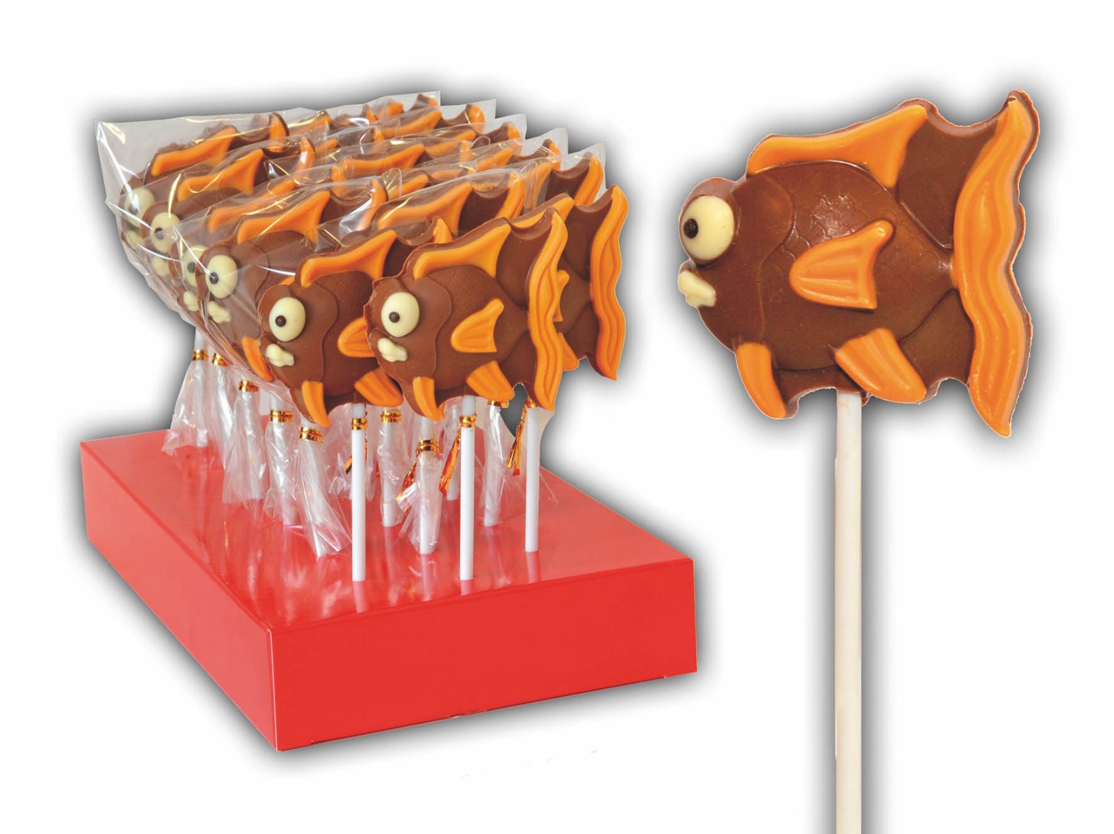 Fish Chocolate Lollipop 35g x 18