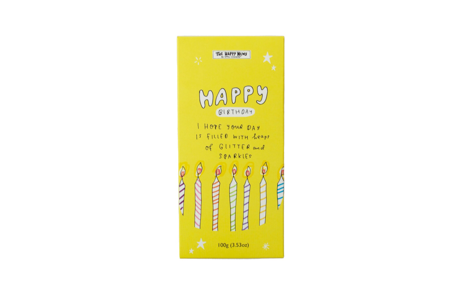 Happy News - Birthday  Candle Chocolate Bar  100g x 12 NEW DATED 17.12.2025