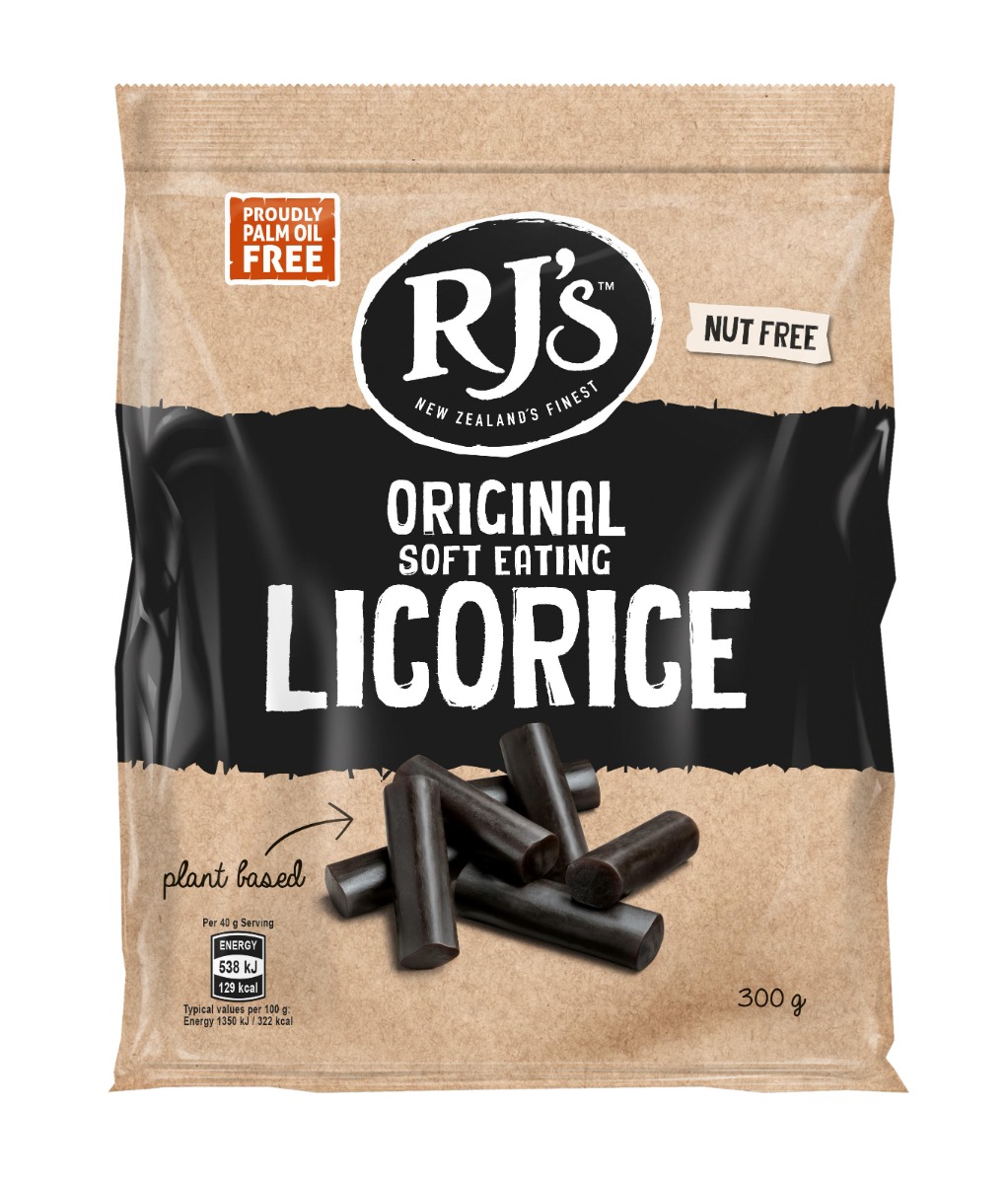 RJ's Natural Soft Eating Licorice 300g x 12