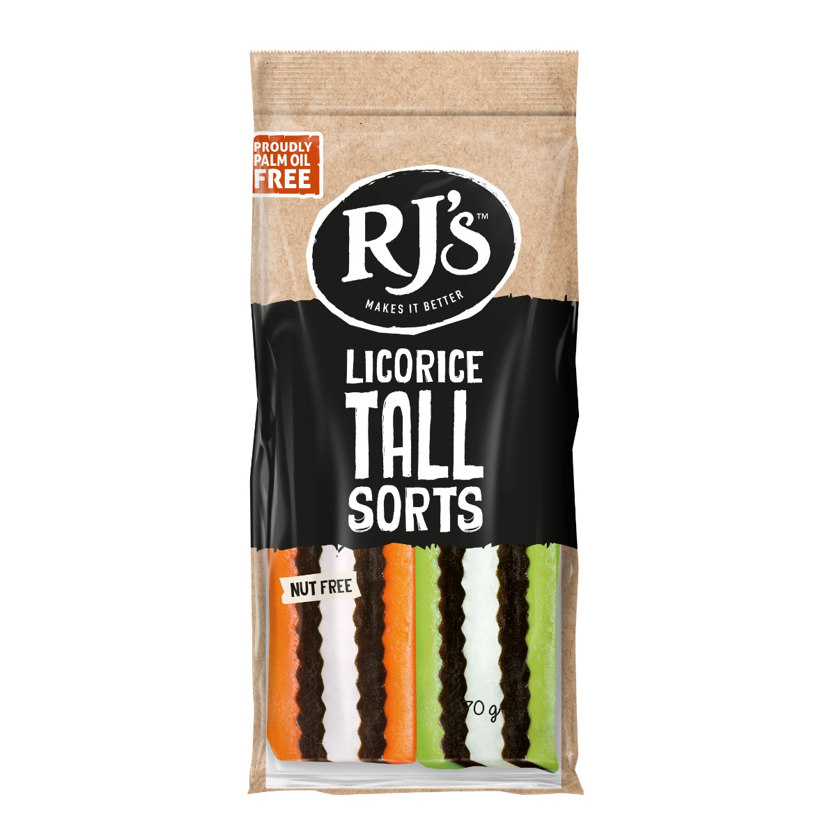 RJ's Licorice Tallsorts Bar  70g x 20