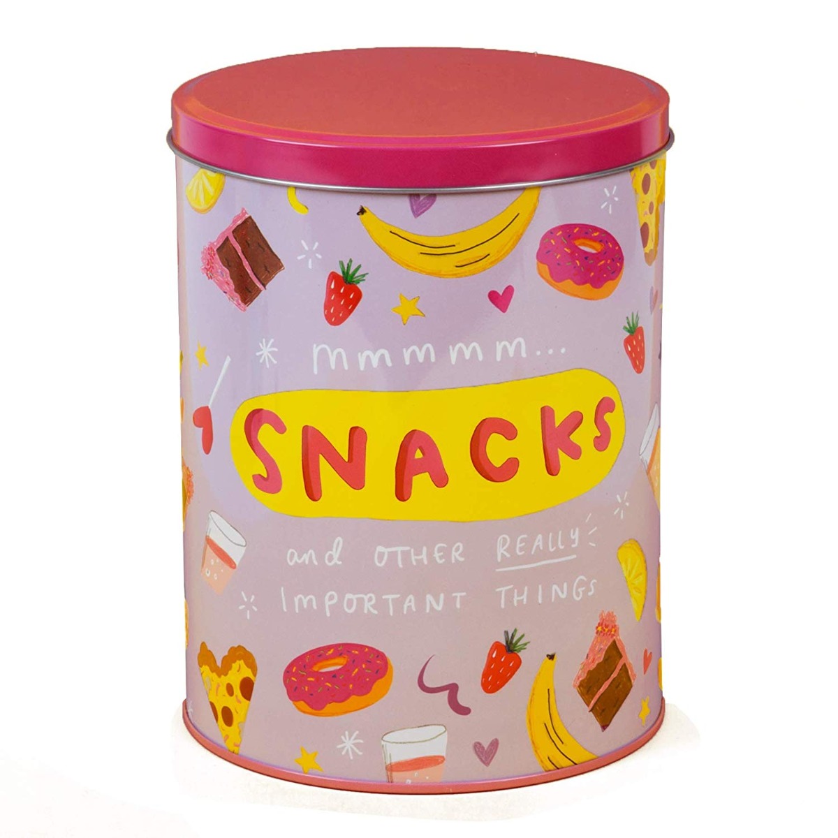 The Happy News Storage Tin - Mmmm Snacks x 3 EMPTY