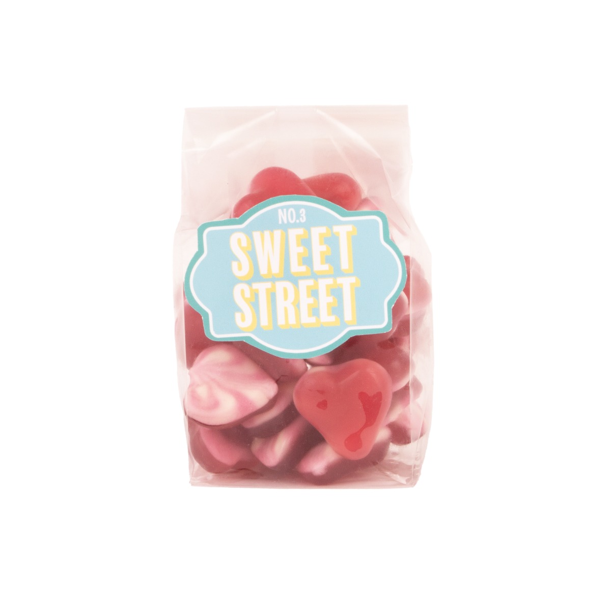 No.3 Sweet Street - Strawberry & Cream Hearts Bag 150g x 12