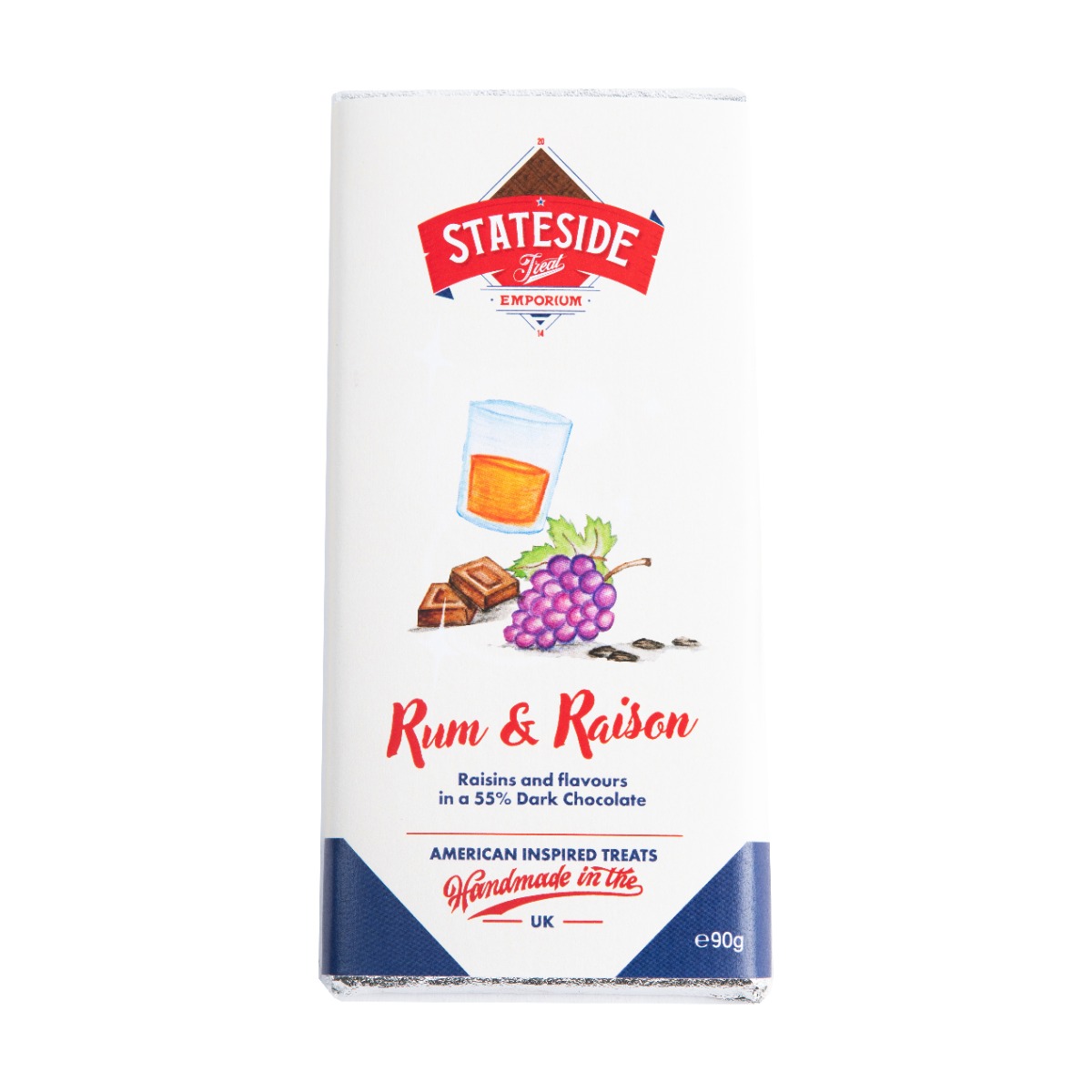 Rum & Raisin 55% Dark Chocolate 90g x 12