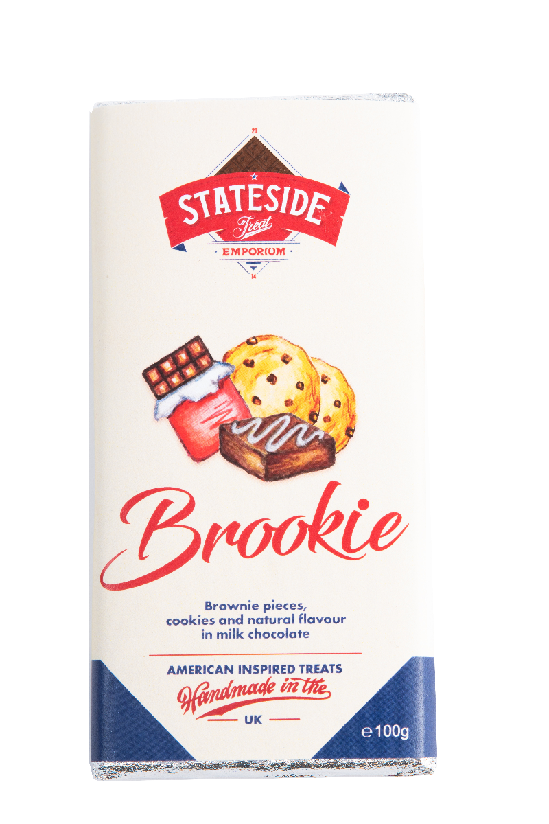 Brookie Brownie and Cookie Milk Chocolate Bar 90g x 12