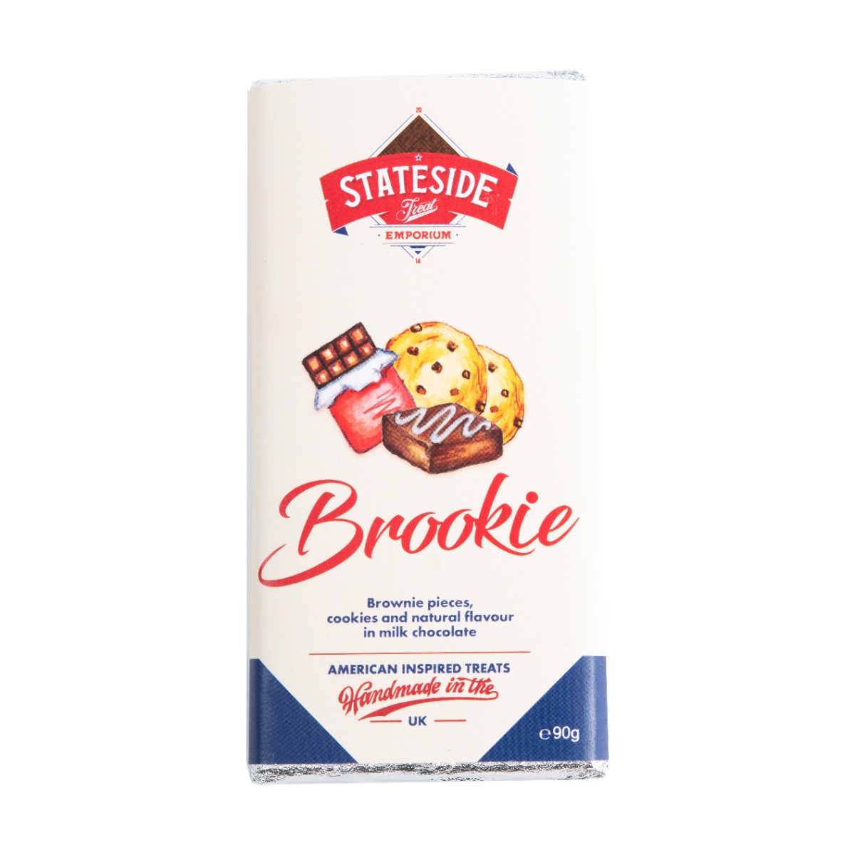 Brookie Brownie and Cookie Milk Chocolate Bar 90g x 12