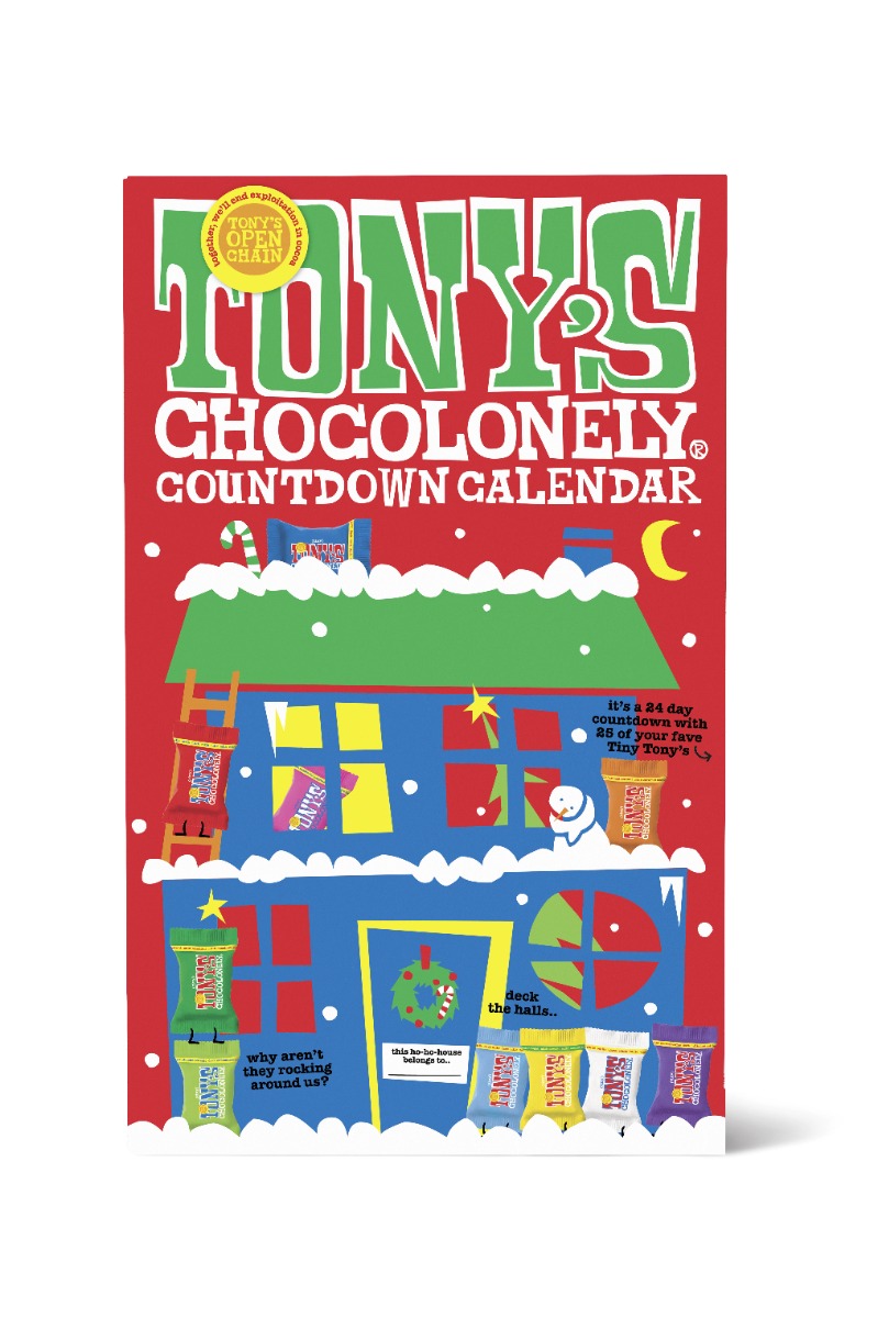 Tony's Chocolonely Big Tiny Christmas Calendar 225g x 12 DATED 30.04.2026