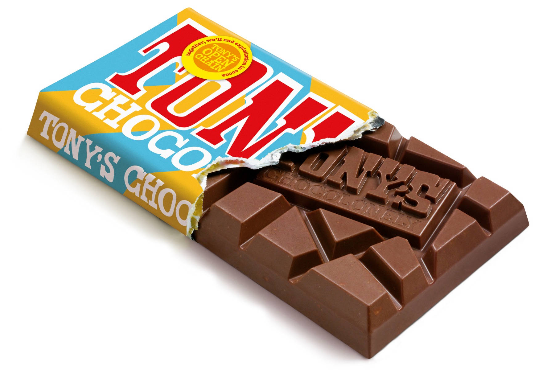 Tony's Chocolonely Milk Chocolate Rice Crispy Caramel 180g x 15 FAIRTRADE DATED 08.02.2026