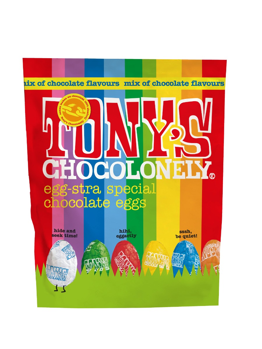 Tony's Chocolonely Easter Egg Mix Pouch 230g x 8 Fairtrade
