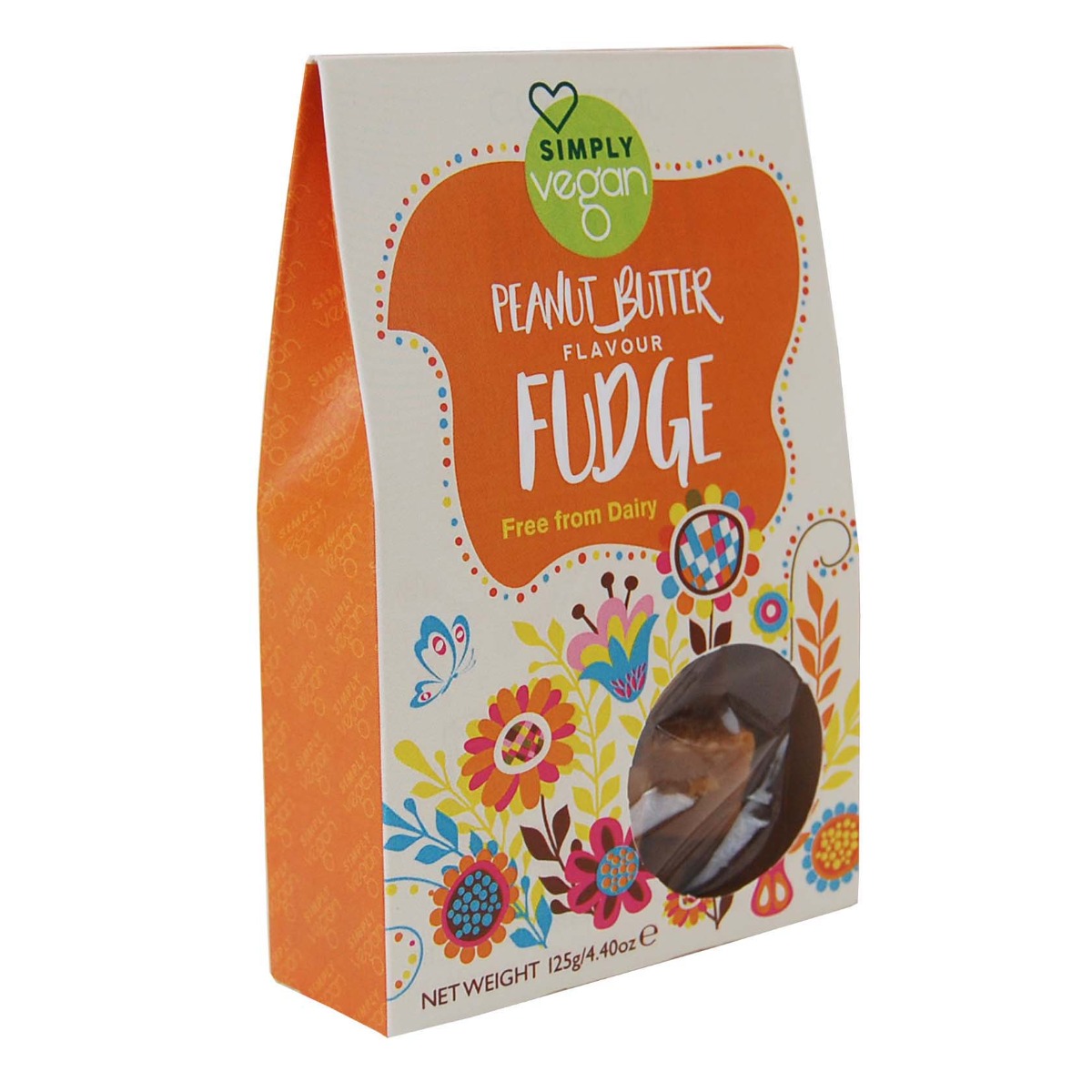 Simply Vegan Peanut Butter Fudge 125g x 12