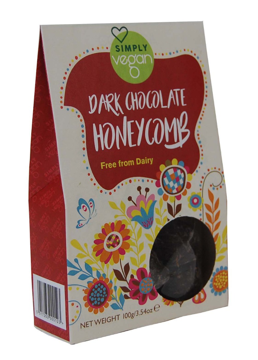 Simply Vegan Dark Chocolate Honeycomb 100g x 12