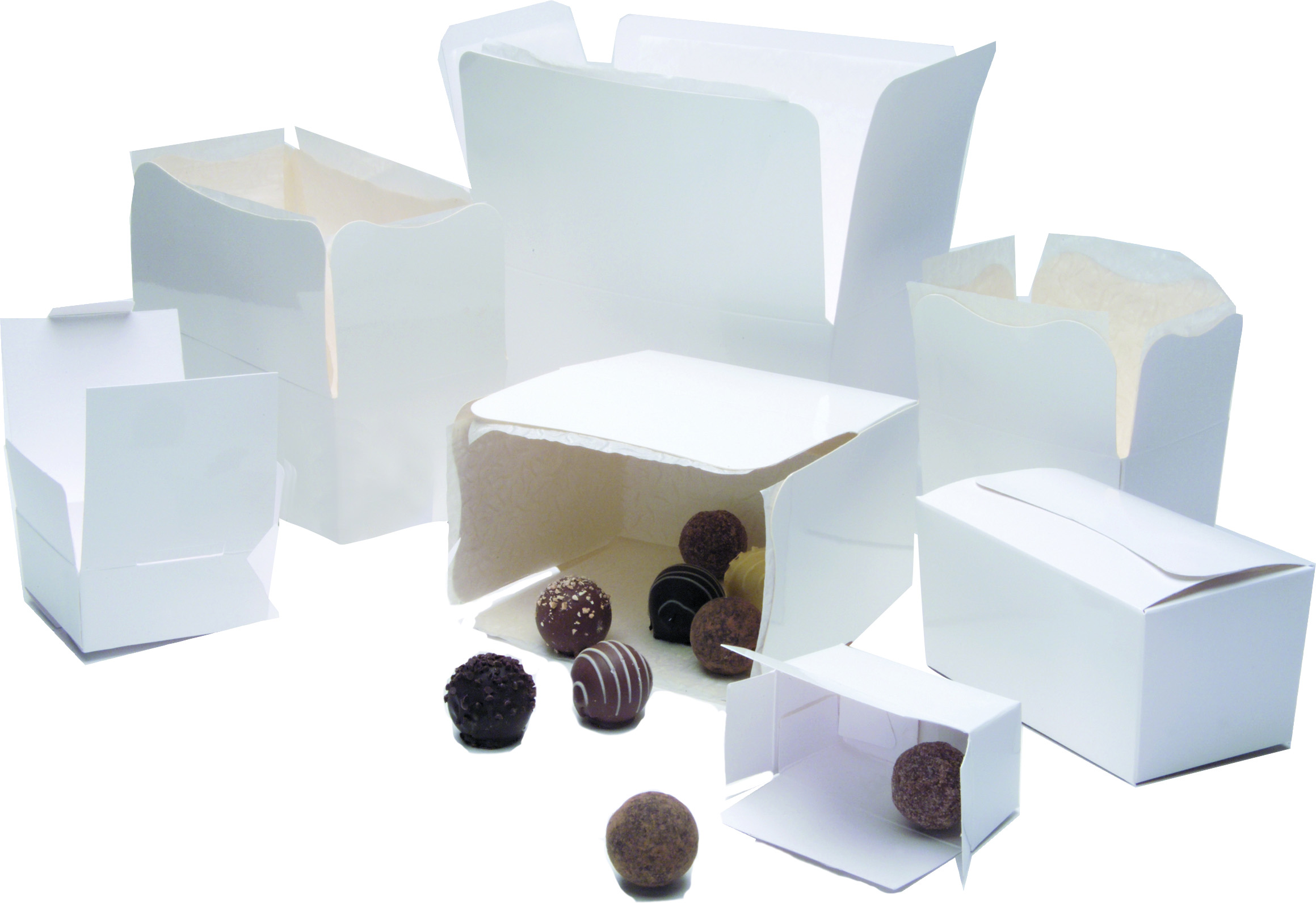 125g White Ballotin 90x60x57mm x 25